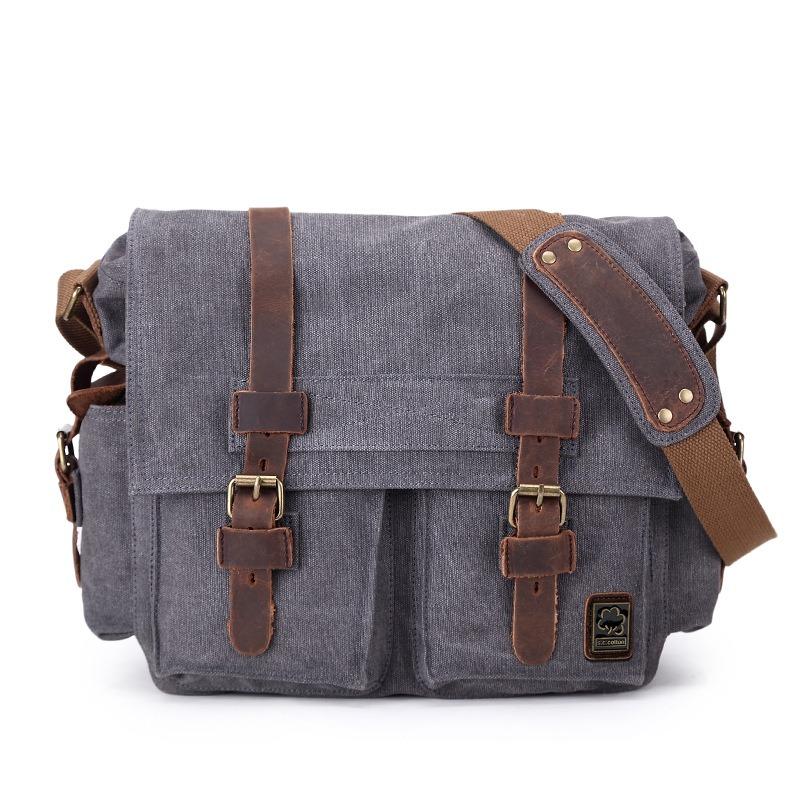 Men's Canvas Shoulder Bag Messenger Bag Casual Bag