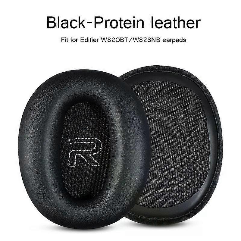 W820BT Ear Pads - 1 Pair Protein Leather Ear Pads Replacement Cushion for Edifier W828NB Headphones Gamer Earpads Cover Red