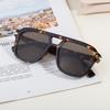 European and American new sunglasses for women, sophisticated fashion square frame, outdoor trendy double-beam sun-protection men's sunglasses for dri