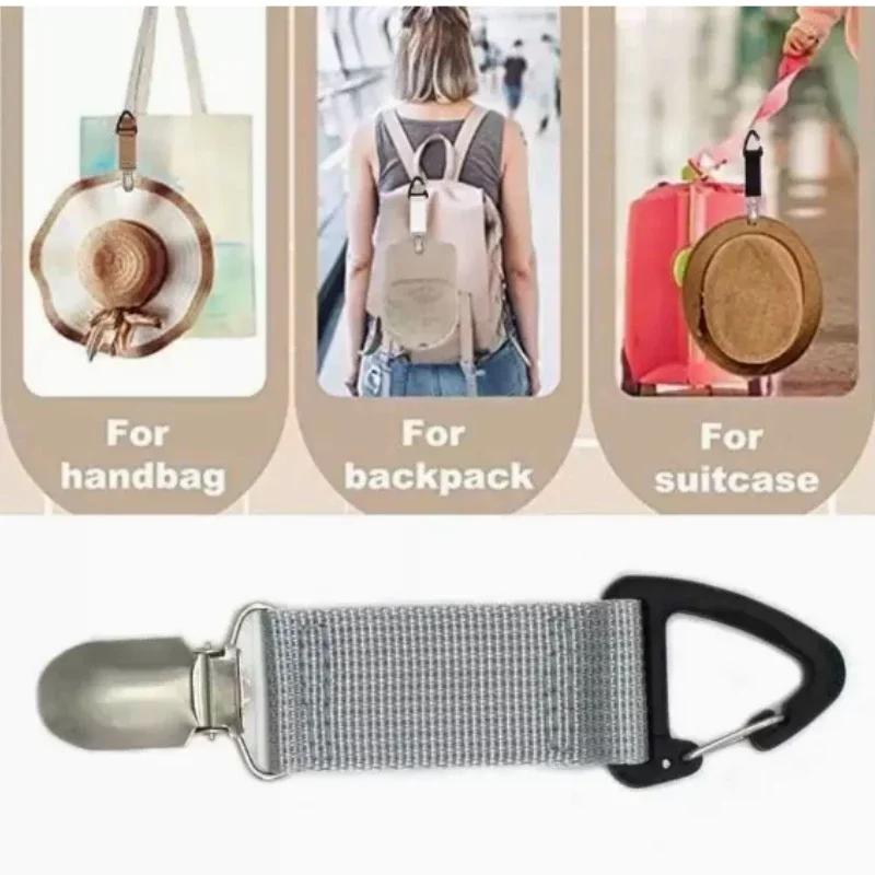 [2pcs Color Random] Hat Outdoor Storage Clip Can Be Hung On Backpacks, Portable Equipment Storage Clip for Outdoor Travel