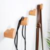 6 Stück natürliche Holz-Wandhaken, handgefertigte Wand-Kleiderhaken, Wandaufhänger zum Aufhängen von Handtüchern