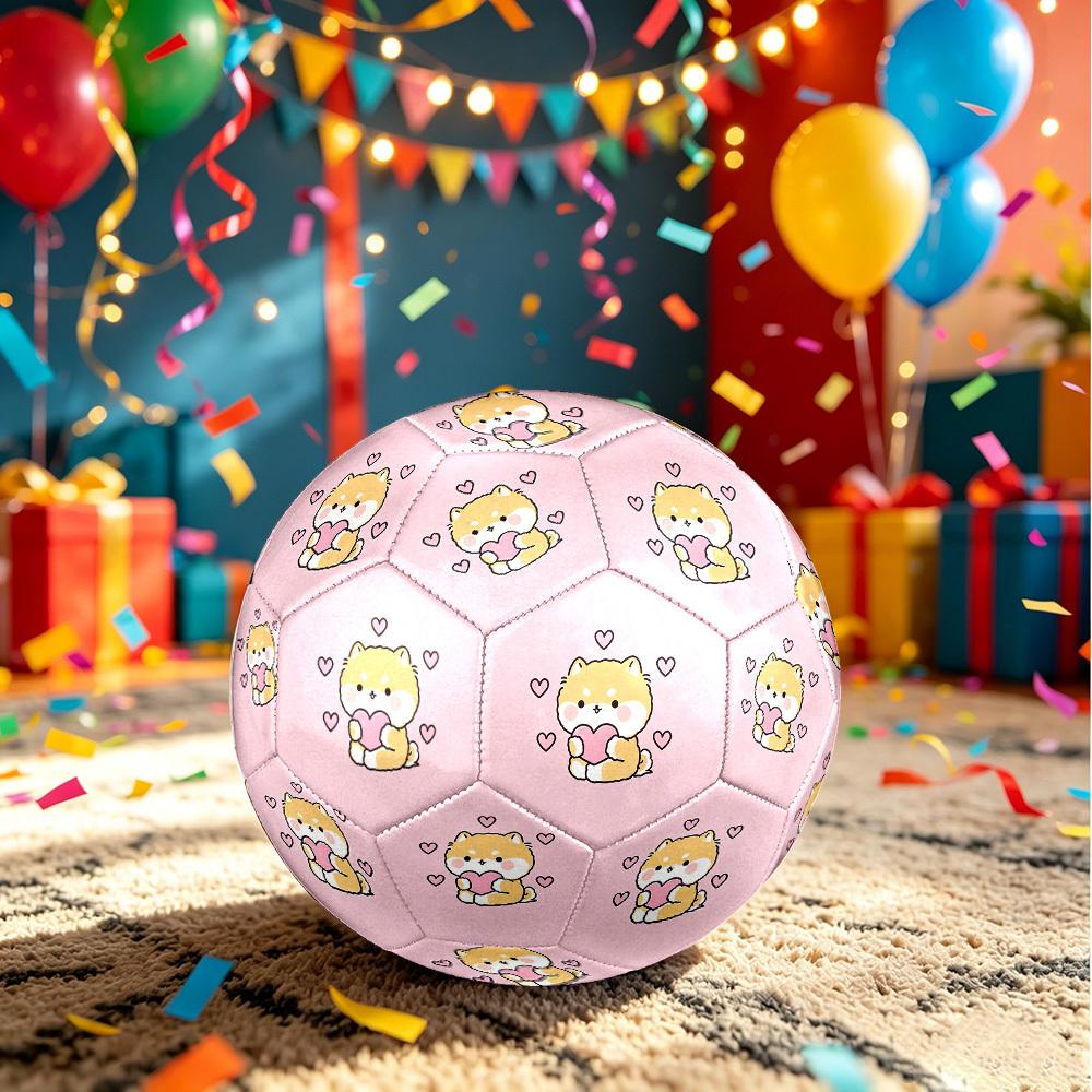 1pc Cute Heart Love Size 5 Soccer Ball Professional Match Training Football Indoor &Outdoor Sports Ball Training Ball Lightweight Durable y99