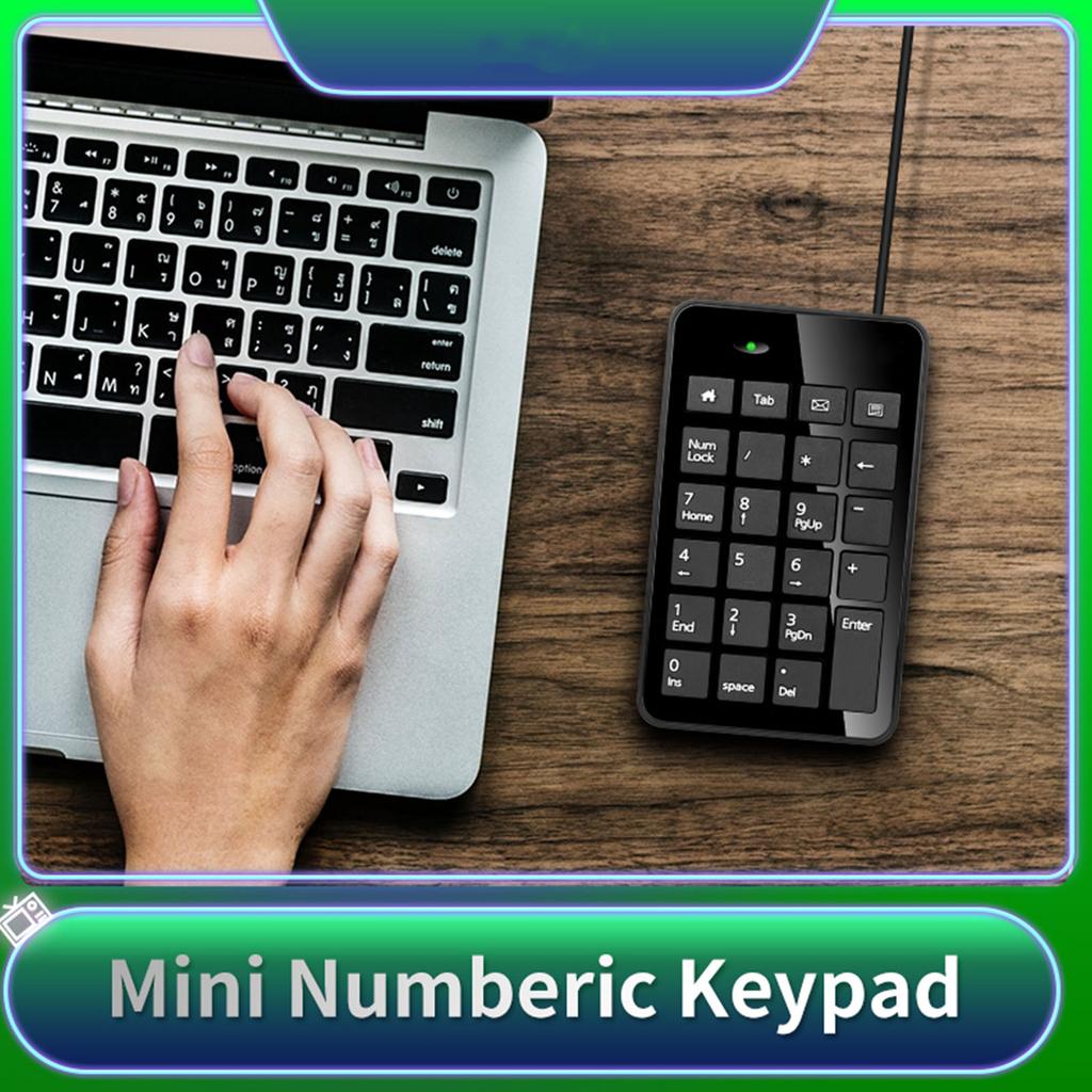 Small-Size USB Wired Numeric Keypad Numpad 23 Keys Mini Accounting Keyboard