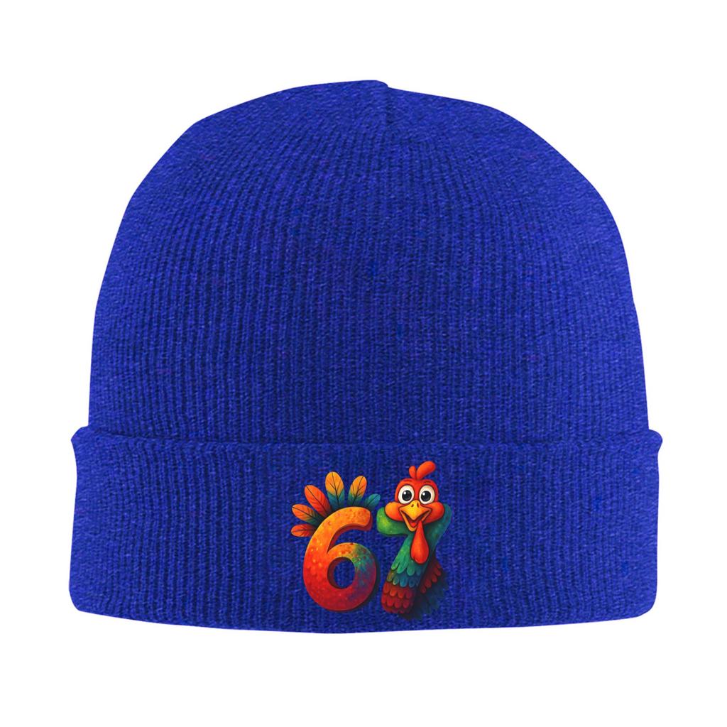 67 Thanksgiving Funny Colorful Rooster Turkey Thanksgiving 67 Beanie Hats Skullies Beanies Men Caps Autumn Gym Bonnet Hats