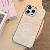 Etui w stylu Instagram z kokardką dla szczeniaka na IPhone 17, 16 Pro Max, IPhone 15, brokat z żywicy epoksydowej, 17mm Twardy Huawei
