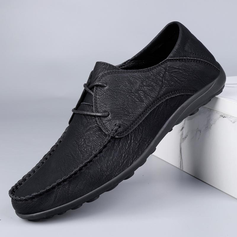 Handmade Genuine Leather Shoes Non-Slip Men's Casual Sneakers Comfortable Driving Flats Loafers Hot Sale Male Walking Footwear