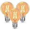 BESLAM G80 (Set of 3) LED Edison Bulbs, Dimmable, E26, 60W Equivalent, Warm White, 2700K, 806lm, Dimmable, Filament Bulb, Edison Lamp, Cross