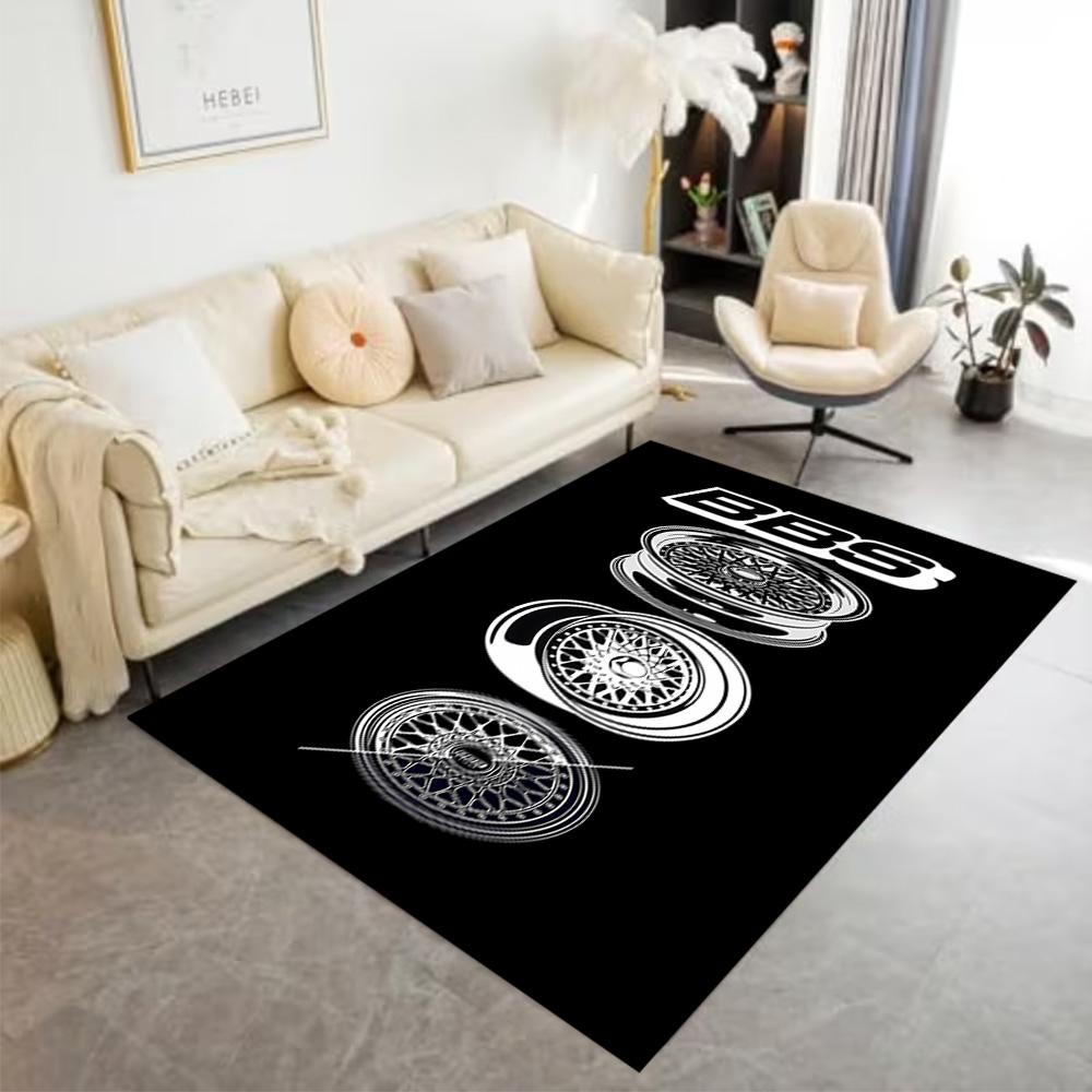 Bbs Wheel Floor Rug Office Rug Perfect for Game Room Study Room Decorate Room Living Rooms Antislip Carpet Decorate Offices