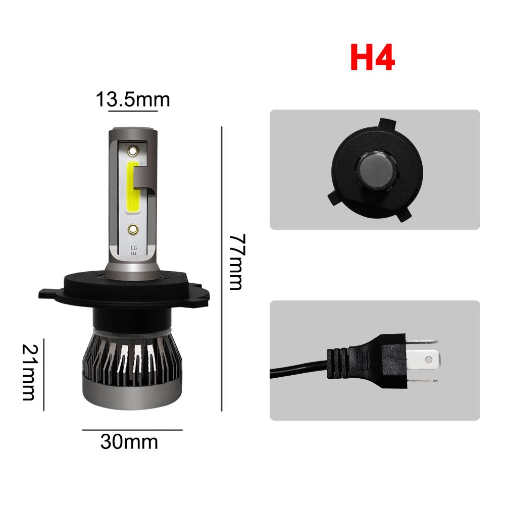 1pc COB LED Car Lamps Headlight  H1 H4 H7 H11 9005 9006 Car Lamps Headlight Conversion Kit 90W 12000LM  6000K Fog Light Lamp