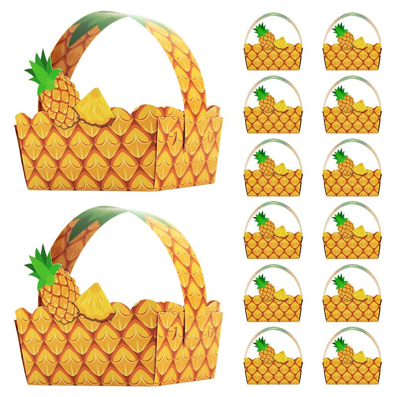 10Pcs Sweet Strawberry Candy Box Strawberry Gift Box Birthday Party Supplies Party Decor Fruit Favors Bag Cookie Cake Box