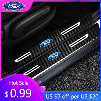 Samolepka na auto Prahové lišty dveří auta Samolepky proti poškrábání pro Ford Mondeo Fiesta Focus Ranger S MAX Kuga Edge Roush Transit Ecosport