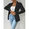 Women's Elegant Blazers Long Sleeve Solid Formal Blazer Ladies Office Work Set Single Button Outerwears Jackets Coat