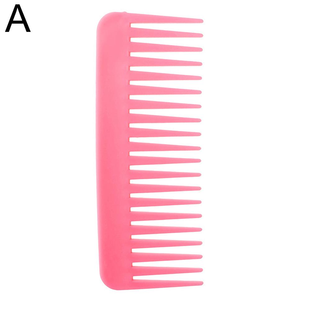 1PCS Hair Rectangular Plastic Wide Tooth Comb Handle Massage Comb Thick Long Hair For Home Use Detangling Hair Care Styling Tool