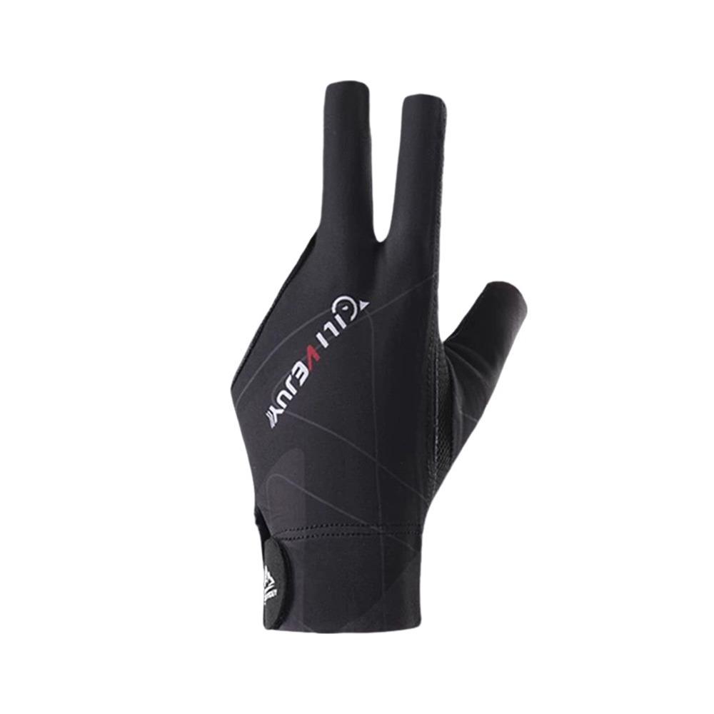 

Elastic Three Fingers Glove Left Hand Snooker Billiard Glove Billiard Accessories чёрный/серый