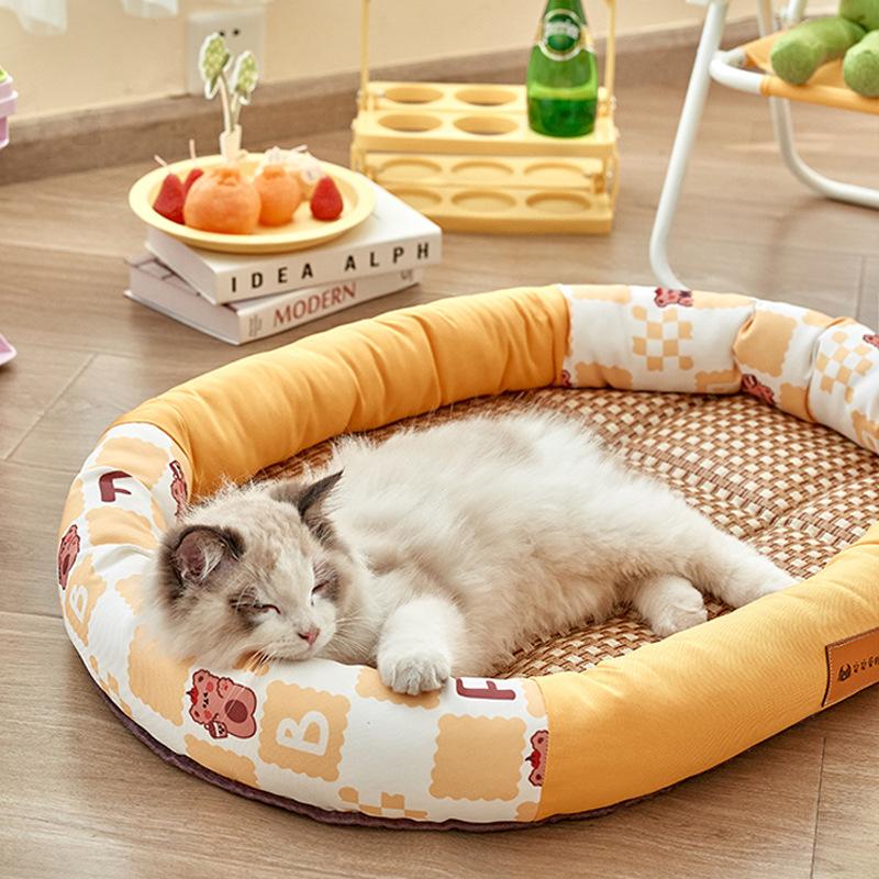 Summer Cooling Pet Dog Mat Ice Pad Dog Sleeping Square Mats for Dogs Cats Pet Kennel Top Quality Cool Cold Silk Dog Bed