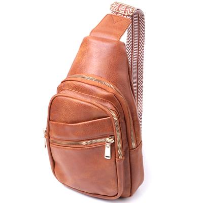 Practical Women's Bag with One Shoulder Strap Made of Eco-leather VINTAGE Bag 22758 Red