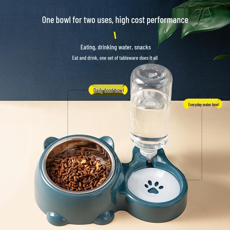 Pet Bowl: 2-in-1 Cat & Dog Feeding and Water Bowl