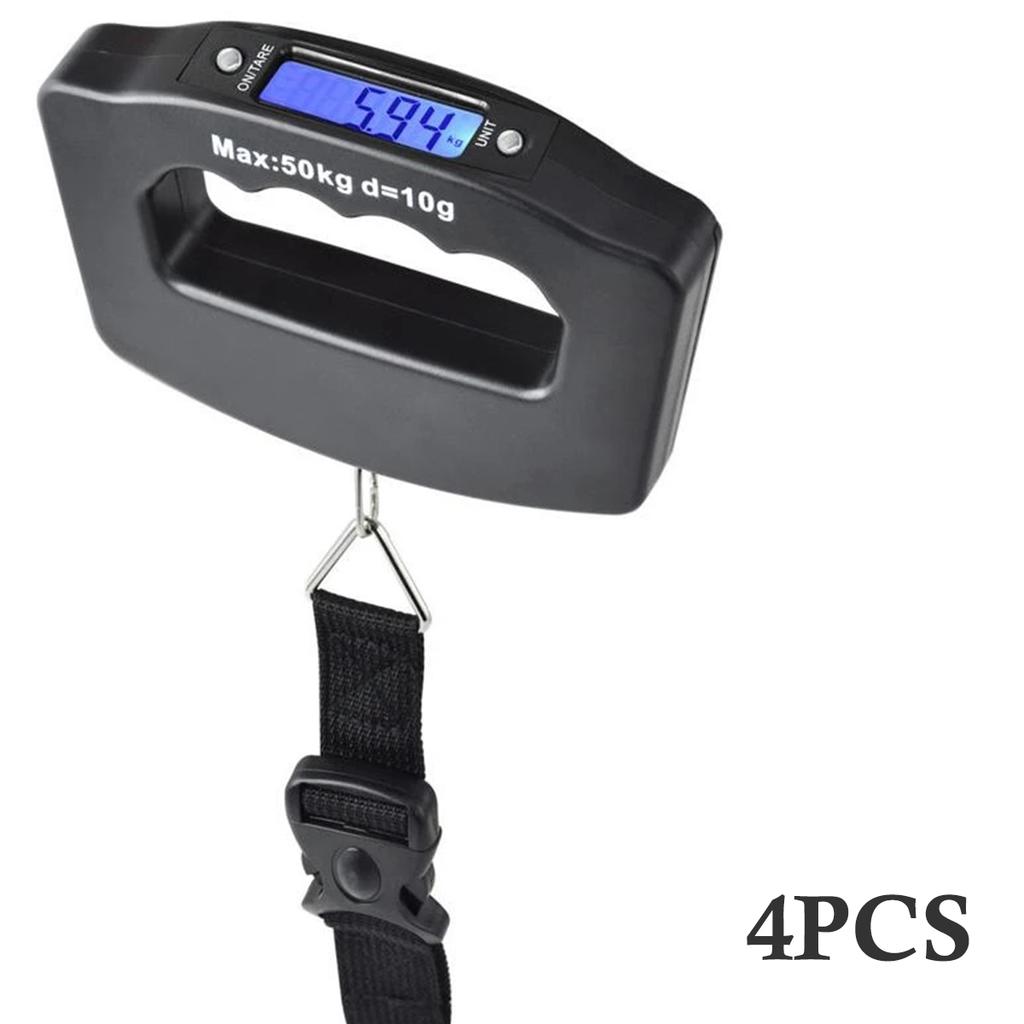 50kg Digital Luggage Scale Portable Luggage Bag Scale Handheld Electronic Scale Backlit Digital Display Travel Accessories