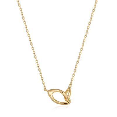 Wave Link 925 Silver Necklace N044-01G