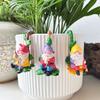 3Pc Resin Dwarf Statue, Dwarf Decoration, Terrace, Courtyard, Flower Pot Decoration
