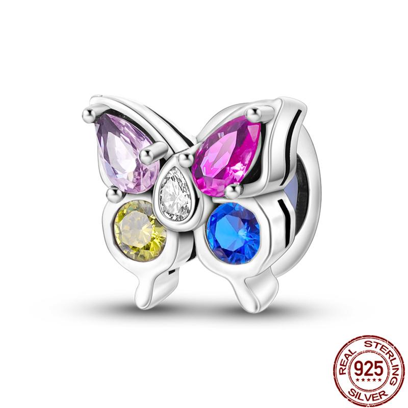 Fit Charms Fororiginal Bracelets 100%Copper Luminous Butterfly Series Beads Diy Jewelry Making For Women Gift