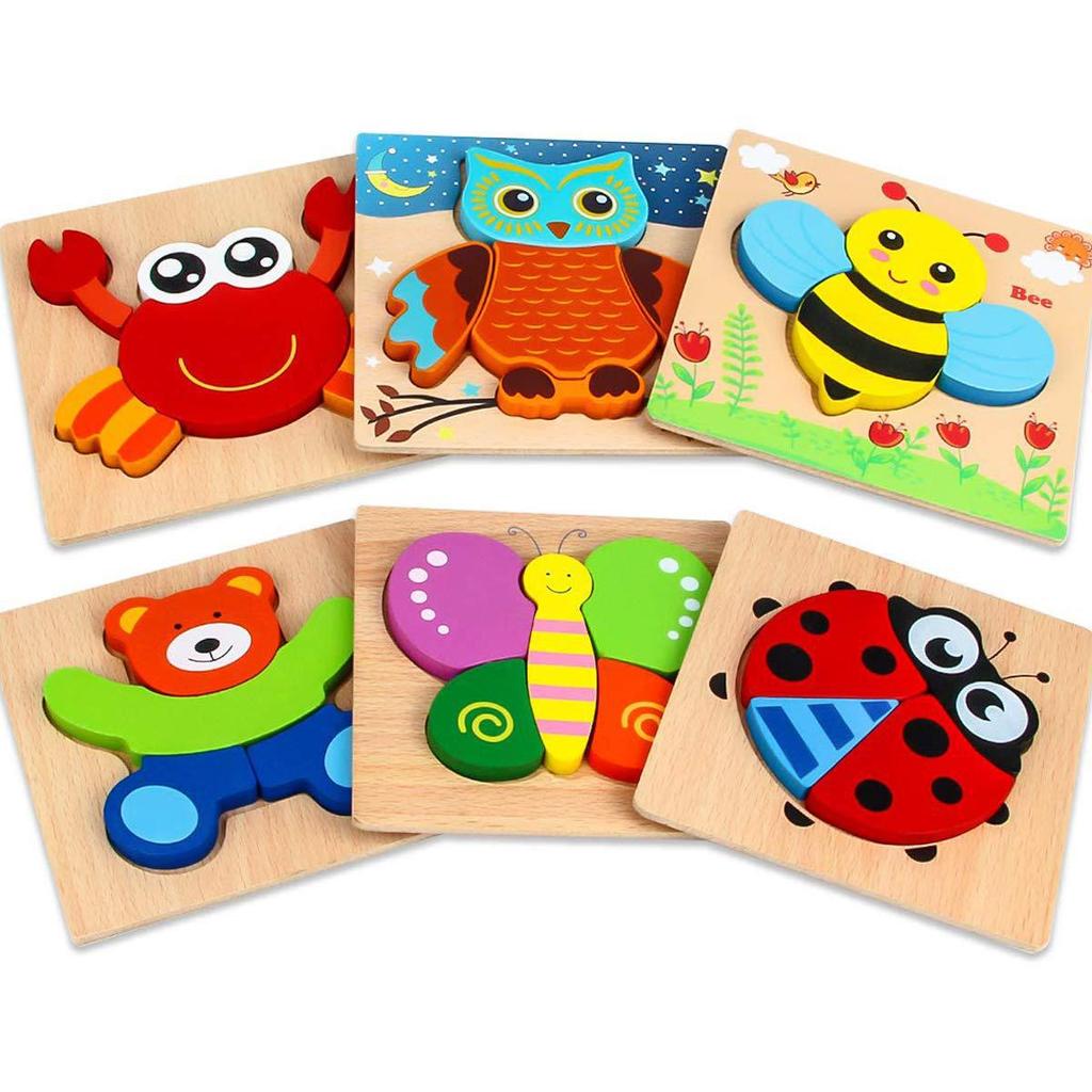 3D Cartoon Anime Hand-Grip Wooden Jigsaw Puzzle for Kids - Educational & Hot Selling