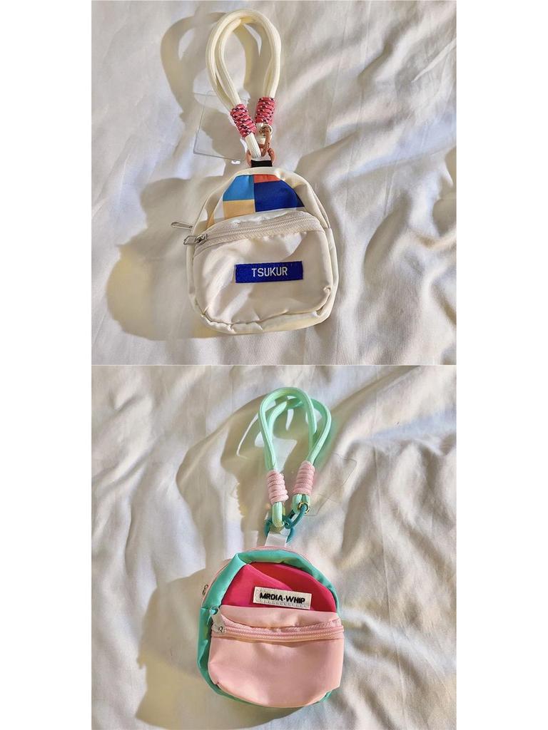 Colorful Trendy Dopamine Soft Backpack & Universal Tote with Coin Purse, Lanyard, and Phone Case