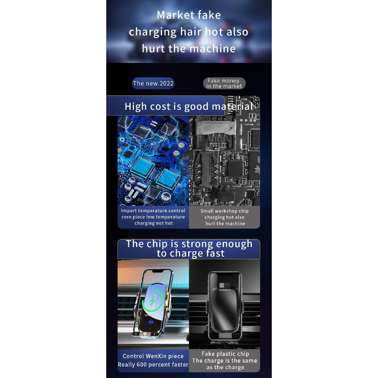 Быстрое автомобильное беспроводное зарядное устройство 300 Вт для Samsung Galaxy Note 20 — фото 8