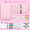 A6 Zipper Pouch Notebook: PU Leather Macaron Loose-Leaf Journal
