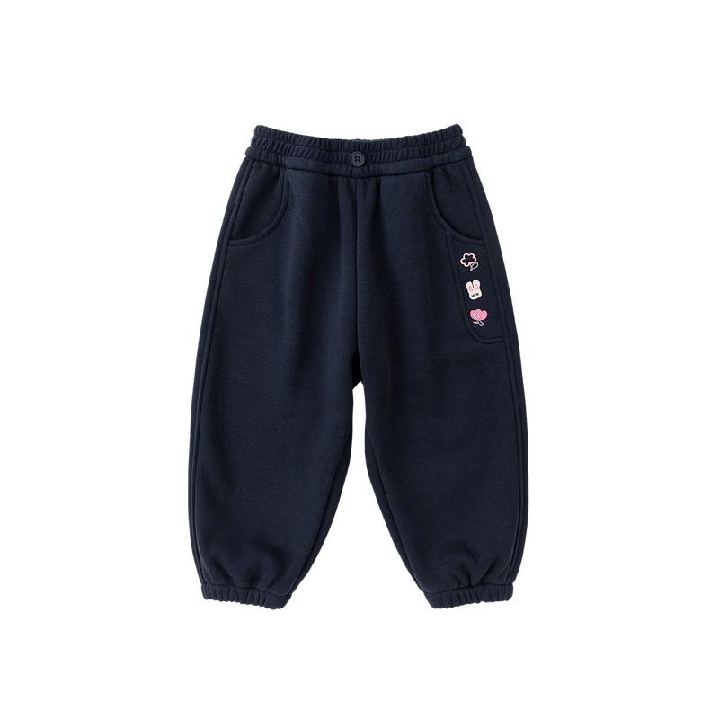 Toddler Girls' Winter Thickened Casual Pants