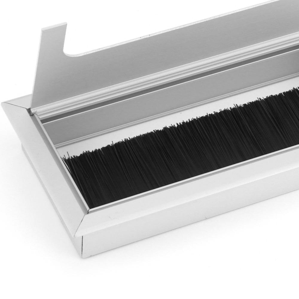 Aluminiumlegierung Drahtlochabdeckung 160mm x 80mm Rechteck Kabeldurchführung Kabeldurchführung Computertisch