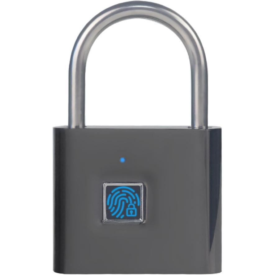 Keyless Portable USB Charging Fingerprint Lock,Smart Padlock Quick Unlock Waterproof and Rustproof,Smart Lock for Warehouses, Gym, Schools, Homes,