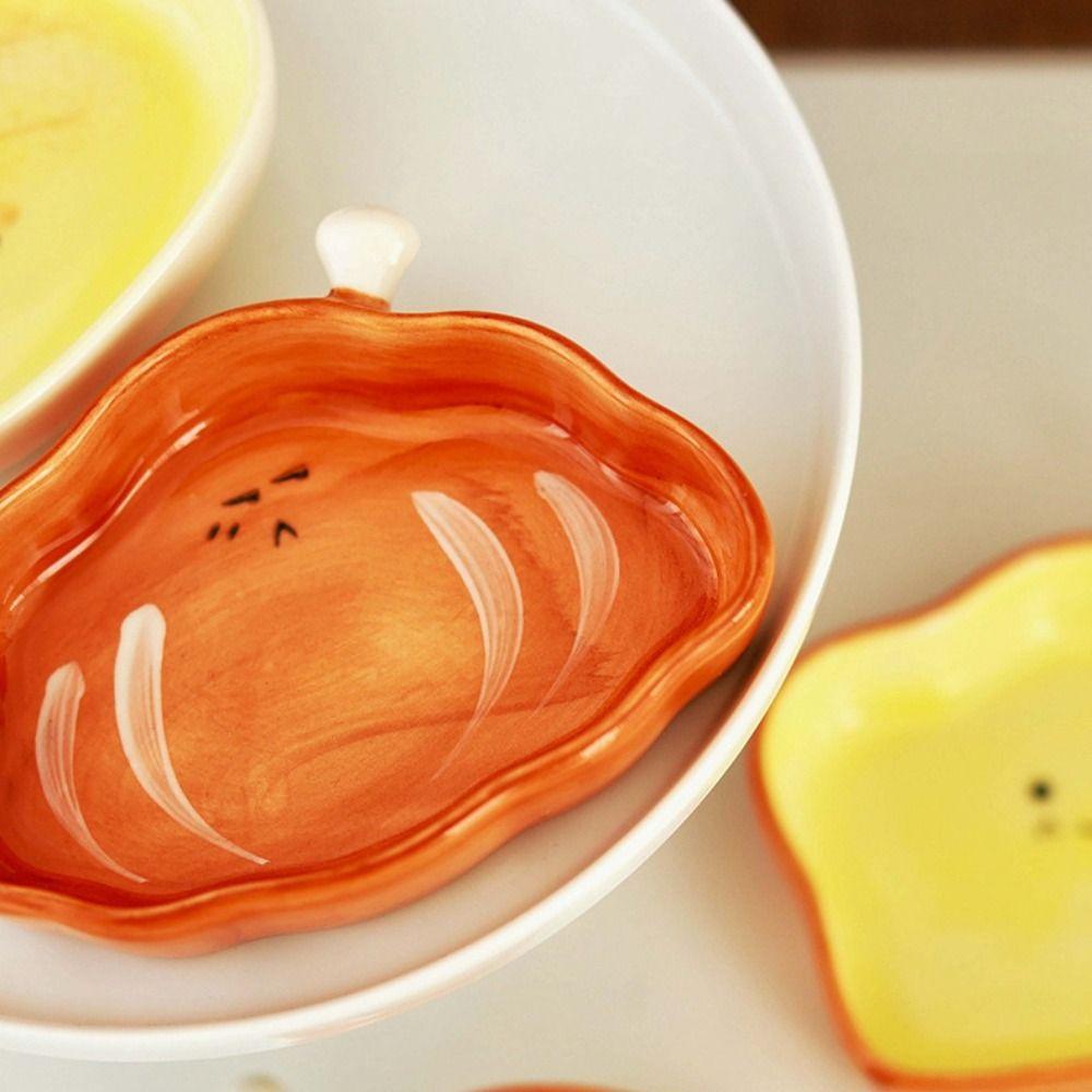 Super Cute Condiment Dishes Hand Drawn Sushi Dish Mini Ceramic Plate  Restaurant