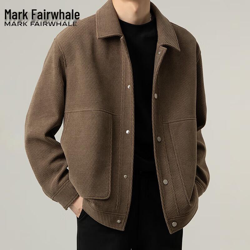 

Mark Fairwhale Men s Loose Fit Autumn/Winter Lapel Jacket 6XL