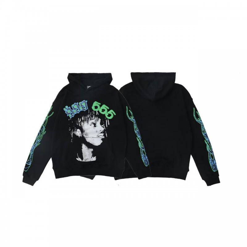 Premium Heavyweight Hooded Sweatshirt With Rhinestone Letter Print Unisex Streetwear Pullover Fall