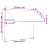 Retractable Awning Anthracite Grey 250x150 Cm Fabric and Steel
