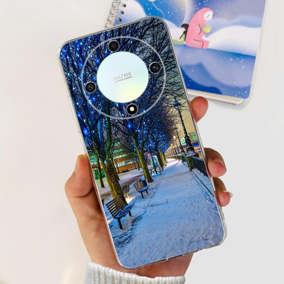 For Honor X9b 5G Case ALI-NX1 Cute Cat Butterfly Painted Cover Soft Silicone Phone Cases For Honor X9b X 9b HonorX9b Soft Fundas
