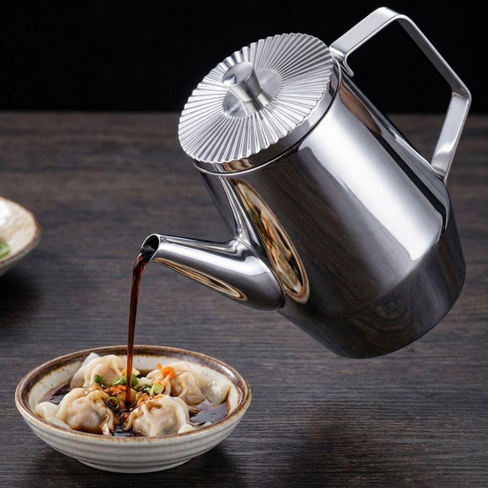 Thickened Vinegar Dispenser Leak-Proof Seasoning Jars Oil Can Stainless Steel Oil Bottle Kitchen