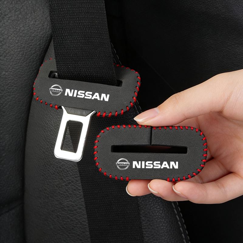 Car Logo Seat Safety Belt Buckle Cover Interior Accessories For Nissan Qashqai J11 J12 Sylphy N7 Teana Note Navara Juke GTR Leaf Y12