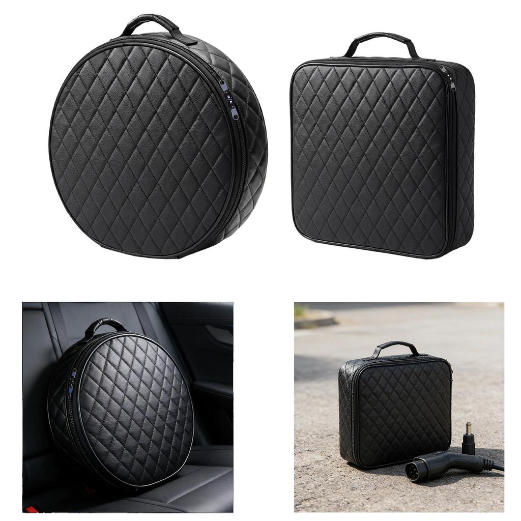 Storage Bag, Electric Vehicle Charging , PU Leather, Organizer