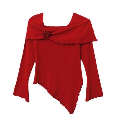 Sexy Square Collar Sweater for Women In Spring New Irregular Knitted Base Shirt for Women Long-sleeved Underwear
