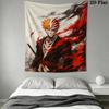 Bleach Wall Tapestry Aesthetic Wall Hanging Printed Fabric Blanket Decorative Tapestries for Bedroom Living Room Home Decor