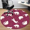 1pc Cat Thread Office Round Area Rug, Indoor Mat Suitable For Office, Under Office Chairs Bedroom Living Room Home Decor, Room Deco
