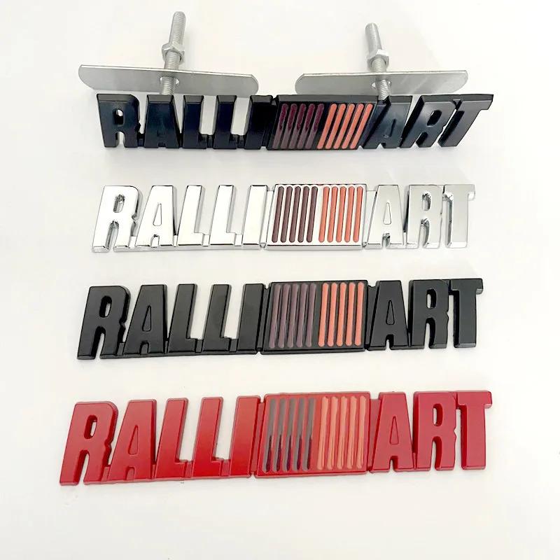 3D Metal Car Styling RalliArt Front Grille Emblem Rear Trunk Badge Sticker For Mitsubishi RalliArt Lancer Ralli Art 9 10 Asx UN1