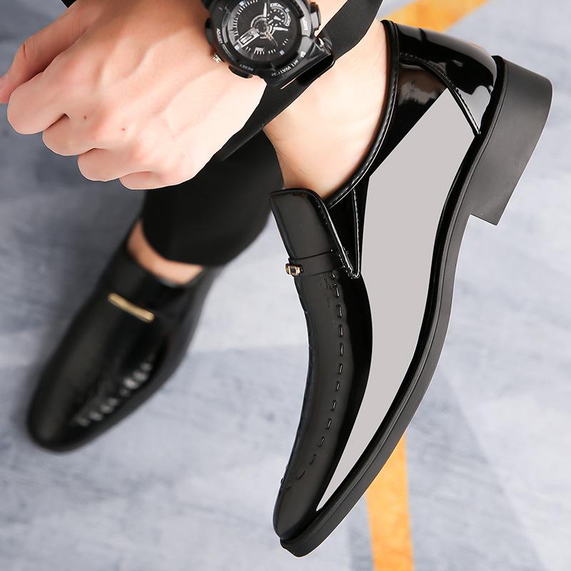 FashionBig Size Pointed Bright Face Business Shoes for Men 2024 Fashion Casual Spring Autumn New Designer Leather Shoes Male