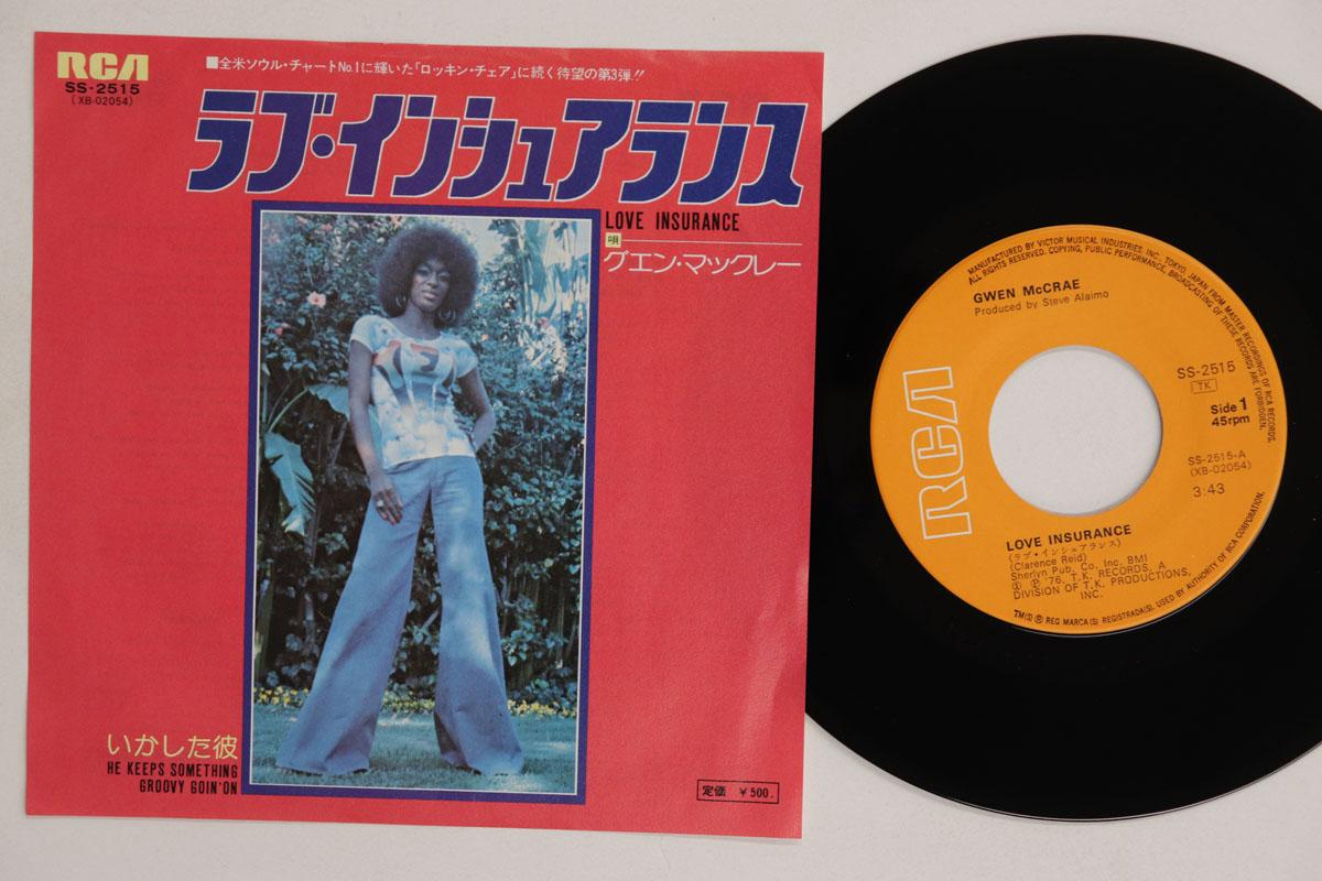7-дюймовая пластинка GWEN MCCRAE Love Insurance He Keeps Something SS2515 RCA 1976 Япония SoulFunk Б/у