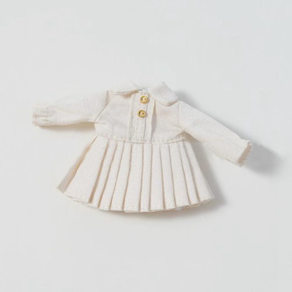 

Fashion Doll Pleated Skirt Lace Lapel Collar Jeans Dresses for 1/11 OB11 Dolls for 1/12 BJD Dolls 6
