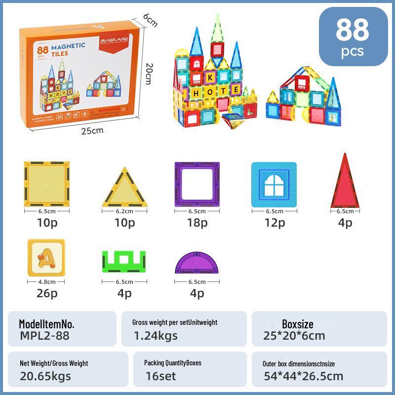 3C Certified Magnetic Transparent Window Puzzle Toy for Kids' Educational Development