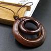 Retro Wooden Collar Decoration Female Jewelry Neck Accessories Clothing Pendant Necklace Sweater Necklace Sweater Chain