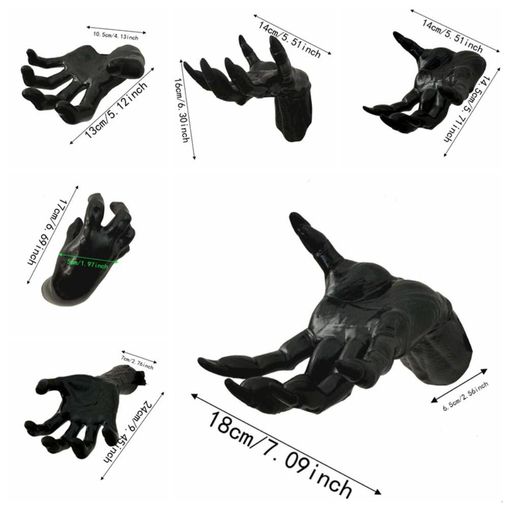 Fake Hand PVC Demon Hand Wall Mounted Creepy Design Ghost Claw Matte Finish Solid Body Spooky Prop Photo Background